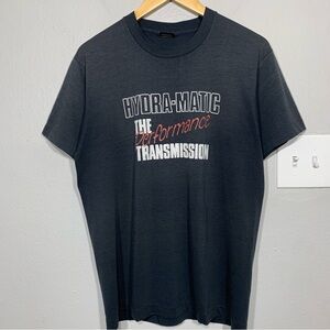 Vintage 90s  Hydramatic Transmission‎ Cars Faded Black Tee Medium Grunge